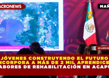 Jóvenes Construyendo el Futuro incorpora a más de 2 mil aprendices en labores de rehabilitación en Acapulco