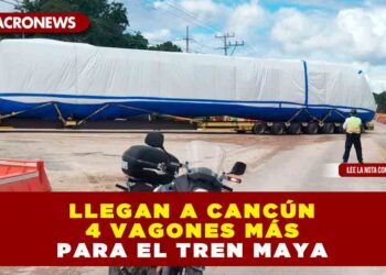 LLEGAN A CANCÚN 4 VAGONES MÁS PARA EL TREN MAYA