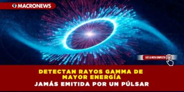 Detectan rayos gamma de mayor energía jamás emitida por un púlsar