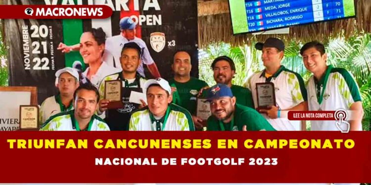 Triunfan cancunenses en Campeonato Nacional de Footgolf 2023