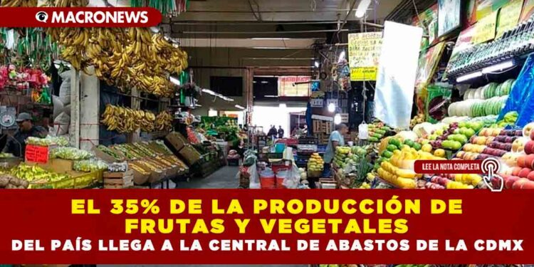 El 35% de la producción de frutas y vegetales del país llega a la Central de Abastos de la CDMX