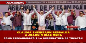 Claudia Sheinbaum respalda a Joaquín Díaz Mena como precandidato a la gubernatura de Yucatán