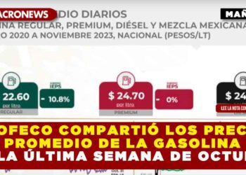 PROFECO compartió los precios promedio de la gasolina en la última semana de octubre