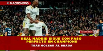 Real Madrid sigue con paso perfecto en Champions tras golear al Braga