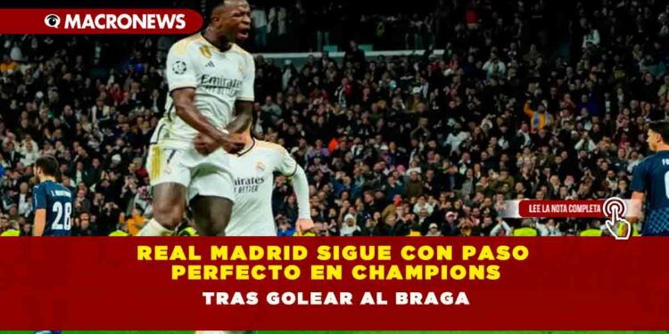 Real Madrid sigue con paso perfecto en Champions tras golear al Braga