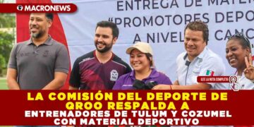 LA COMISIÓN DEL DEPORTE DE QROO RESPALDA A ENTRENADORES DE TULUM Y COZUMEL CON MATERIAL DEPORTIVO