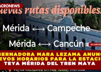GOBERNADORA MARA LEZAMA ANUNCIA NUEVOS HORARIOS PARA LA ESTACIÓN TEYA MÉRIDA DEL TREN MAYA