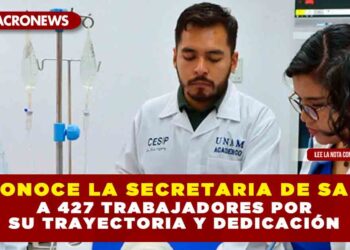 Reconoce la Secretaria de Salud a 427 trabajadores por su trayectoria y dedicación