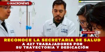 Reconoce la Secretaria de Salud a 427 trabajadores por su trayectoria y dedicación