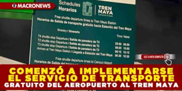 COMENZÓ A IMPLEMENTARSE EL SERVICIO DE TRANSPORTE GRATUITO DEL AEROPUERTO AL TREN MAYA
