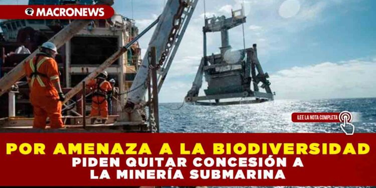 Por amenaza a la biodiversidad piden quitar concesión a la minería submarina