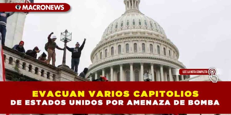 EVACUAN VARIOS CAPITOLIOS DE ESTADOS UNIDOS POR AMENAZA DE BOMBA