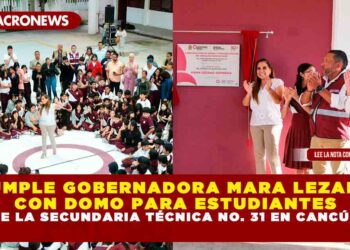 CUMPLE GOBERNADORA MARA LEZAMA CON DOMO PARA ESTUDIANTES DE LA SECUNDARIA TÉCNICA NO. 31 EN CANCÚN