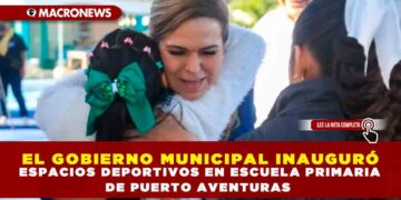 EL GOBIERNO MUNICIPAL INAUGURÓ ESPACIOS DEPORTIVOS EN ESCUELA PRIMARIA DE PUERTO AVENTURAS