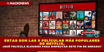ESTAS SON LAS 5 PELÍCULAS MÁS POPULARES DE NETFLIX, ¿QUÉ PELÍCULA ELEGIRÁS PARA DISFRUTAR ESTE FIN DE SEMANA?