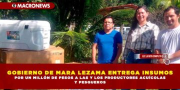 GOBIERNO DE MARA LEZAMA ENTREGA INSUMOS POR UN MILLÓN DE PESOS A LAS Y LOS PRODUCTORES ACUÍCOLAS Y PESQUEROS