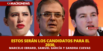 ESTOS SERÁN LOS CANDIDATOS PARA EL 2030, MARCELO EBRARD, SAMUEL GARCÍA Y SANDRA CUEVAS