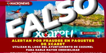 ALERTAN POR FRAUDES EN PAQUETES DE XCARET UTILIZAN EL LOGO DEL AYUNTAMIENTO DE COZUMEL PARA DARLE MAYOR CREDIBILIDAD