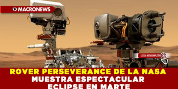 ROVER PERSEVERANCE DE LA NASA MUESTRA ESPECTACULAR ECLIPSE EN MARTE