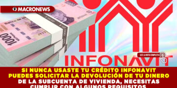 SI NUNCA USASTE TU CRÉDITO INFONAVIT PUEDES SOLICITAR LA DEVOLUCIÓN DE TU DINERO DE LA SUBCUENTA DE VIVIENDA, NECESITAS CUMPLIR CON ALGUNOS REQUISITOS 