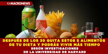 DESPUÉS DE LOS 30 QUITA ESTOS 5 ALIMENTOS DE TU DIETA Y PODRÁS VIVIR MÁS TIEMPO SEGÚN INVESTIGACIONES DE LA UNIVERSIDAD DE HARVARD