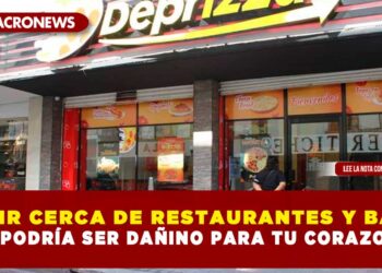 VIVIR CERCA DE RESTAURANTES Y BARES PODRÍA SER DAÑINO PARA TU CORAZON