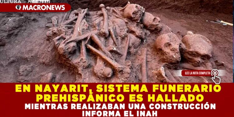 EN NAYARIT, SISTEMA FUNERARIO PREHISPÁNICO ES HALLADO MIENTRAS REALIZABAN UNA CONSTRUCCIÓN INFORMA EL INAH