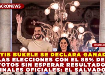 NAYIB BUKELE SE DECLARA GANADOR DE LAS ELECCIONES CON EL 85% DE LOS VOTOS SIN ESPERAR RESULTADOS FINALES OFICIALES: EL SALVADOR