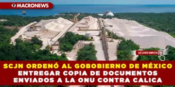 SCJN ORDENÓ AL GOBOBIERNO DE MÉXICO ENTREGAR COPIA DE DOCUMENTOS ENVIADOS A LA ONU CONTRA CALICA