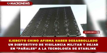 EJERCITO CHINO AFIRMA HABER DESARROLLADO UN DISPOSITIVO DE VIGILANCIA MILITAR Y DEJAR EN «PAÑALES» A LA TECNOLOGÍA DE STARLINK