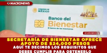 SECRETARÍA DE BIENESTAR OFRECE APOYO DE $24,000 PESOS; AQUÍ TE DECIMOS LOS REQUISITOS QUE DEBES CUMPLIR PARA OBTENERLO