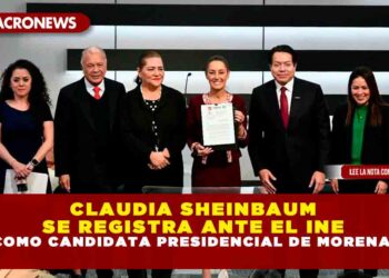 CLAUDIA SHEINBAUM SE REGISTRA ANTE EL INE COMO CANDIDATA PRESIDENCIAL DE MORENA