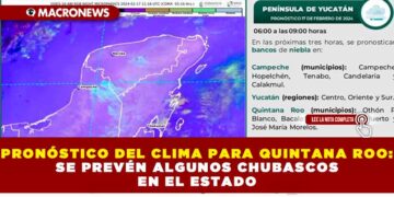 PRONÓSTICO DEL CLIMA PARA QUINTANA ROO: SE PREVÉN ALGUNOS CHUBASCOS EN EL ESTADO