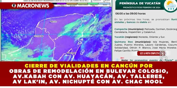 PRONÓSTICO DEL CLIMA PARA QUINTANA ROO: SE ESPERAN LLUVIAS PUNTUALES FUERTES EN EL ESTADO