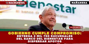 Gobierno cumple compromiso: entrega 2 mil 750 sucursales del Banco del Bienestar para dispersar apoyos