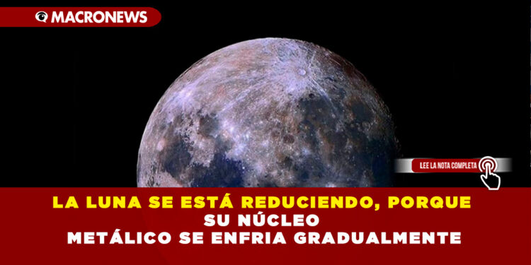 LA LUNA SE ESTÁ REDUCIENDO, PORQUE SU NÚCLEO METÁLICO SE ENFRIA GRADUALMENTE