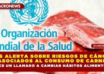 OMS ALERTA SOBRE RIESGOS DE CÁNCER ASOCIADOS AL CONSUMO DE CARNE Y HACE UN LLAMADO A CAMBIAR HÁBITOS ALIMENTICIOS