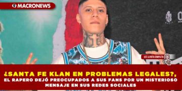 ¿SANTA FE KLAN EN PROBLEMAS LEGALES?, EL RAPERO DEJÓ PREOCUPADOS A SUS FANS POR UN MISTERIOSO MENSAJE EN SUS REDES SOCIALES