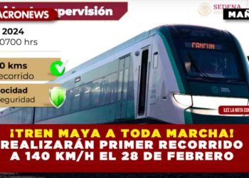 ¡TREN MAYA A TODA MARCHA! REALIZARÁN PRIMER RECORRIDO A 140 KM/H EL 28 DE FEBRERO
