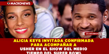 ALICIA KEYS INVITADA CONFIRMADA PARA ACOMPAÑAR A USHER EN EL SHOW DEL MEDIO TIEMPO DEL SUPER BOWL