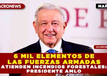 6 MIL ELEMENTOS DE LAS FUERZAS ARMADAS ATIENDEN INCENDIOS FORESTALES: PRESIDENTE AMLO