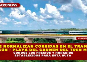 SE NORMALIZAN CORRIDAS EN EL TRAMO CANCÚN – PLAYA DEL CARMEN DEL TREN MAYA, CONOCE LOS PRECIOS Y HORARIOS ESTABLECIDOS PARA ESTA RUTA