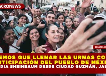 TENEMOS QUE LLENAR LAS URNAS CON LA PARTICIPACIÓN DEL PUEBLO DE MÉXICO: CLAUDIA SHEINBAUM DESDE CIUDAD GUZMÁN, JALISCO
