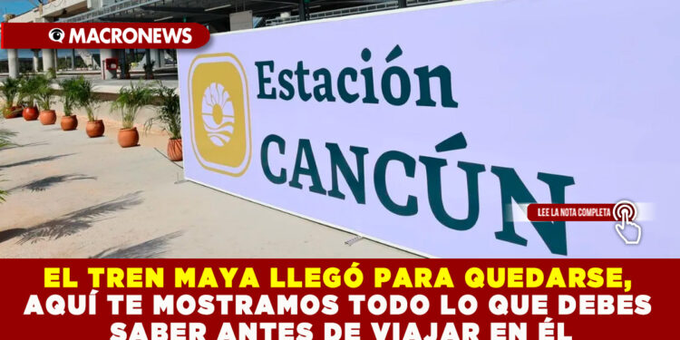 EL TREN MAYA LLEGÓ PARA QUEDARSE, AQUÍ TE MOSTRAMOS TODO LO QUE DEBES SABER ANTES DE VIAJAR EN ÉL