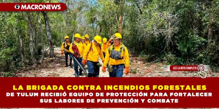LA BRIGADA CONTRA INCENDIOS FORESTALES DE TULUM RECIBIÓ EQUIPO DE PROTECCIÓN PARA FORTALECER SUS LABORES DE PREVENCIÓN Y COMBATE