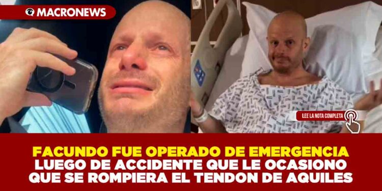 FACUNDO FUE OPERADO DE EMERGENCIA LUEGO DE ACCIDENTE QUE LE OCASIONO QUE SE ROMPIERA EL TENDON DE AQUILES