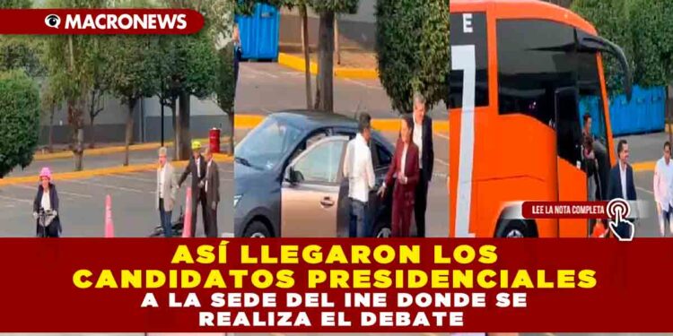 ASÍ LLEGARON LOS CANDIDATOS PRESIDENCIALES A LA SEDE DEL INE DONDE SE REALIZA EL DEBATE