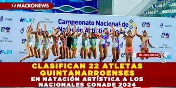 CLASIFICAN 22 ATLETAS QUINTANARROENSES EN NATACIÓN ARTÍSTICA A LOS NACIONALES CONADE 2024
