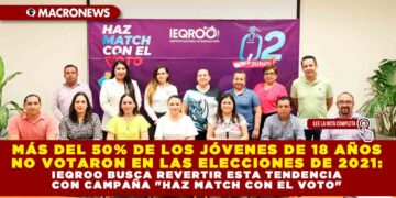MÁS DEL 50% DE LOS JÓVENES DE 18 AÑOS NO VOTARON EN LAS ELECCIONES DE 2021: IEQROO BUSCA REVERTIR ESTA TENDENCIA CON CAMPAÑA «HAZ MATCH CON EL VOTO»