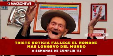 TRISTE NOTICIA FALLECE EL HOMBRE MÁS LONGEVO DEL MUNDO A SEMANAS DE CUMPLIR 115